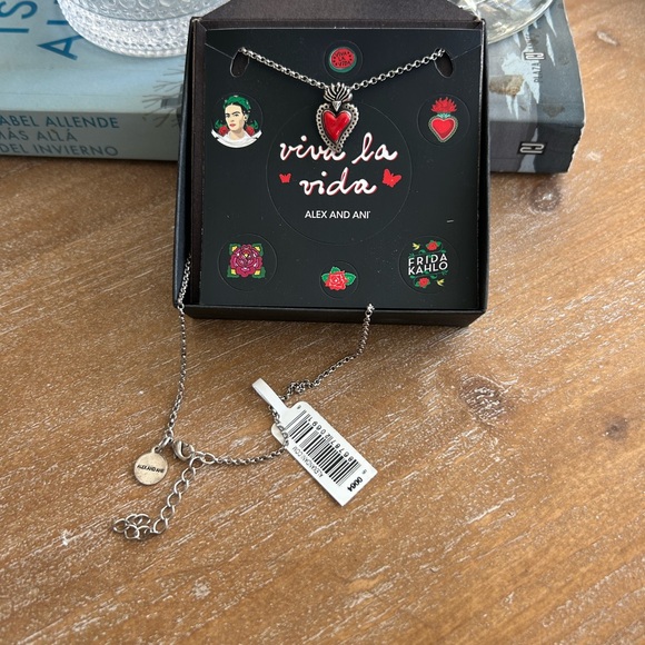 Alex and Ani Frida Kahlo Silver and Black Necklace - Picture 2 of 4